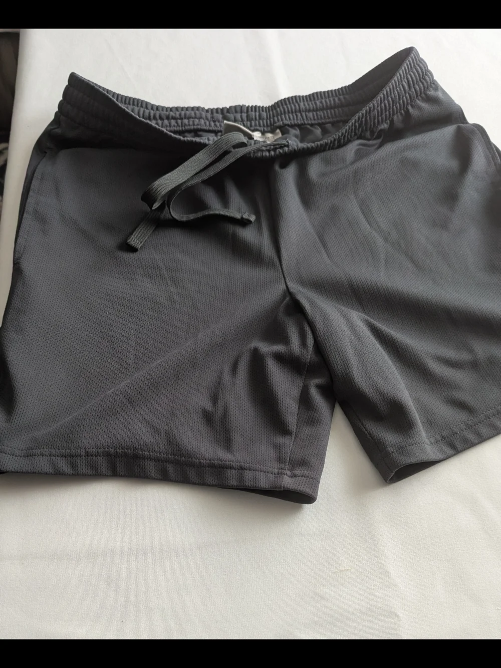 Athletic Works Black Men's Athletic Shorts with Drawstring